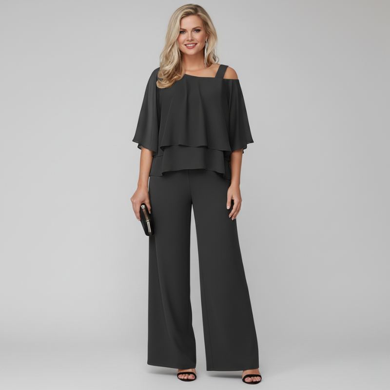 Elara | Light Breathable Draped Midi Dress