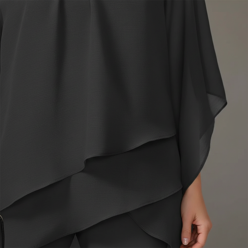 Elara | Light Breathable Draped Midi Dress
