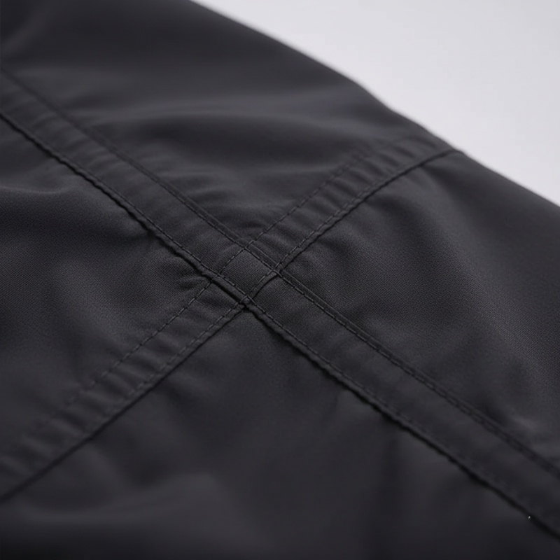 Black cargo pants close-up  on a white background
