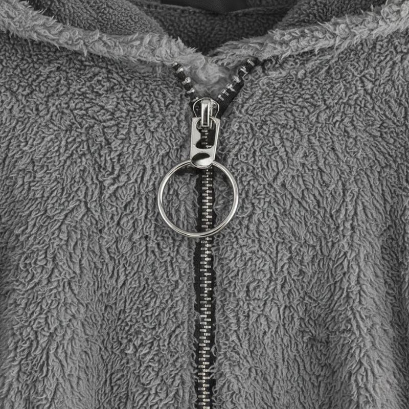 Gray hoodie  close-up