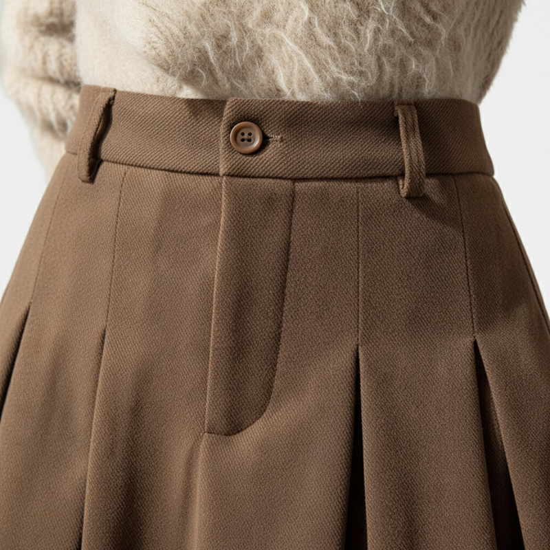 coffee clong skirt  close-up on a white background