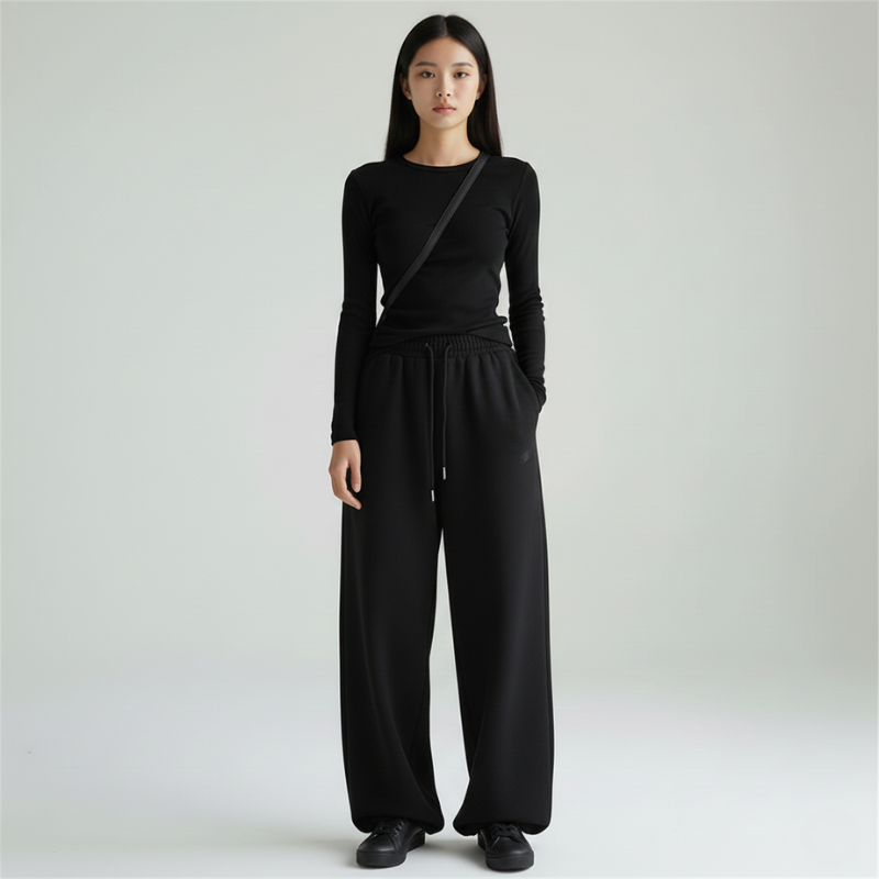 Maya | Soft Cotton Oversized Wide-Leg Sweatpants